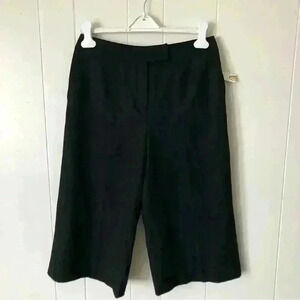 Talbots Wide Leg Bermuda Wool Pants Size 8